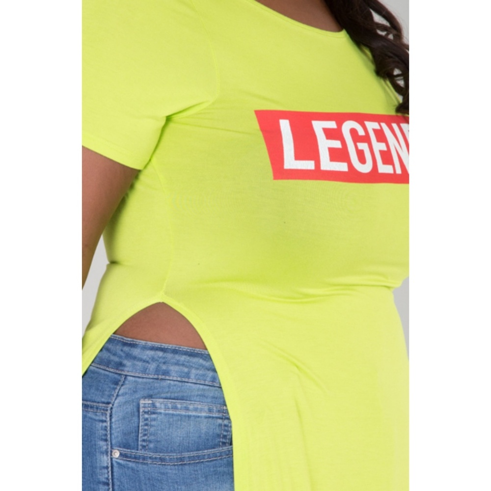 1x-3x Round neck Legendary two slits top - Picture 6 of 8